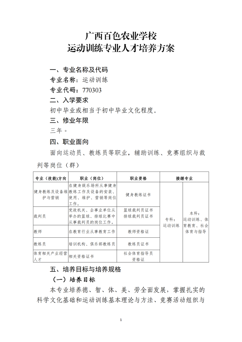 770303广西百色农业学校运动训练专业人才培养方案_00.png